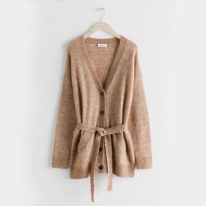 & Other Stories Tan Cardigan Sweater